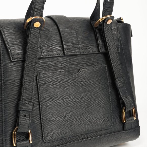 Senreve Midi Maestra Black Textured-Leather Backpack - Picture 12 of 16